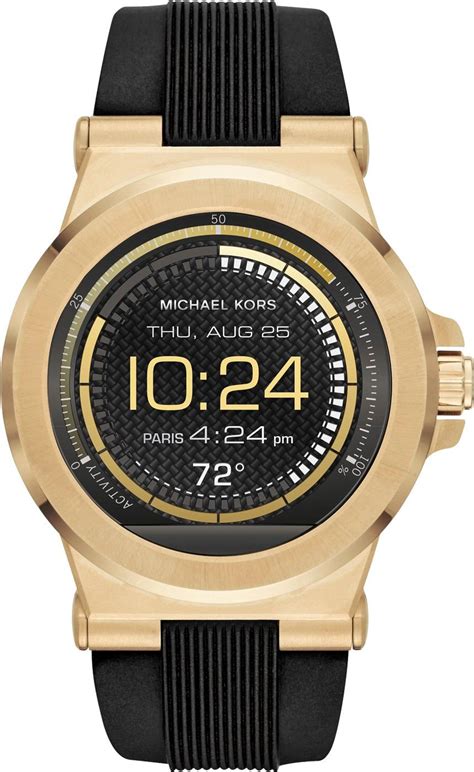 michael kors access dylan gold tone silicone smartwatch|mike Kors dylan watch.